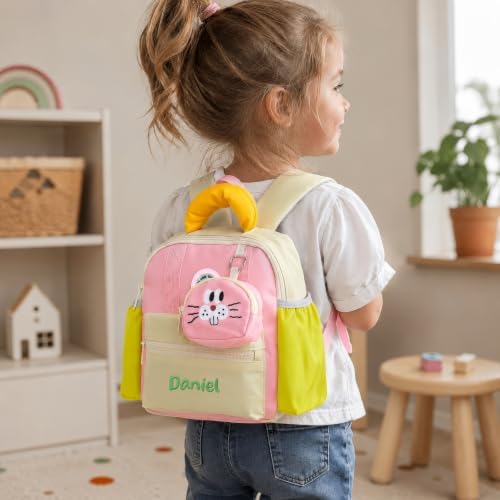 Mochila Personalizada Infantil con Nombre Mochila de Setas para Guardería y Preescolar Mochila Escolar con Bolsito Regalos para Niños y Niñas (#1)