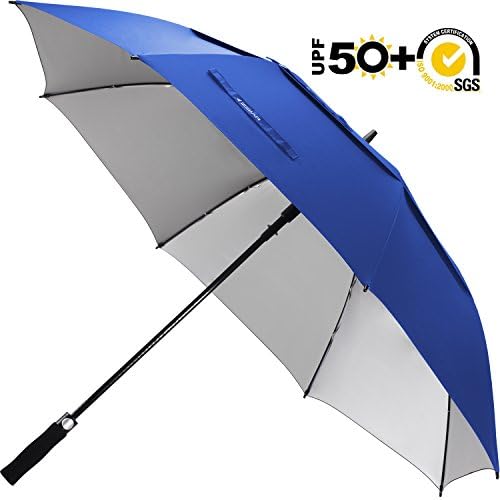 ZEKAR 62/68 inch Large Windproof Golf Umbrella, Double Canopy and Auto Open, Including UV Protection Version Parasol