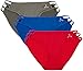 Balanced Tech Women's Caged Strappy Bikini Panties 3 Pack - Red/Blue/Grey - Large