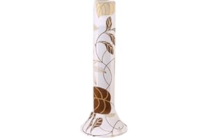 ZUYYON Tower Fan Dust Cover, Vertical Fan Dustproof Protection Cover for 31.5-39.4 Inch, Washable Floor-standing Fan Guard, Household Stand Fan Flower Pattern Cover (Brown Leaves)