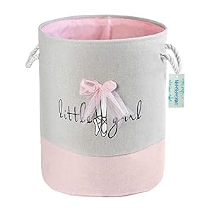 LANGYASHAN Laundry Basket Canvas Collapsible Organizer Storage Basket for Boys Girls Laundry Hamper Toy Bins Gift…