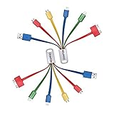 CHAFON Compatible for Multi Charge Cable 2 Pack, 6 in 1 Multiple USB Charging Cord