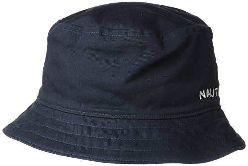 Nautica Men's Reversible Bucket Hat, True Navy Heather, Small/Medium