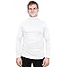 Utopia Wear Men's Turtleneck Slim Fit Lightweight Pullover Top, XX-Large, White