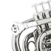 Mendini MPT-N Nickel Plated Bb Pocket Trumpet + Tuner, Case, Stand, Mouthpiece, Pocketbook & More