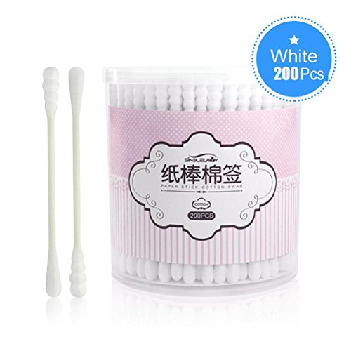 jiayit For Camping SingleLady NEW 200 PCS Soft Cotton Swab Multi-purpose Applicator Extra Long Handle (White) - Thumbnail 3