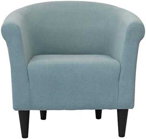 Modern Barrel Chair - Chic Contemporary Accent Furniture - Living Room Bedroom Seat for Home (Twilight Blue)