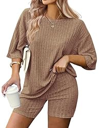 IN'VOLAND Plus Size Womens 2 Piece Lounge Set