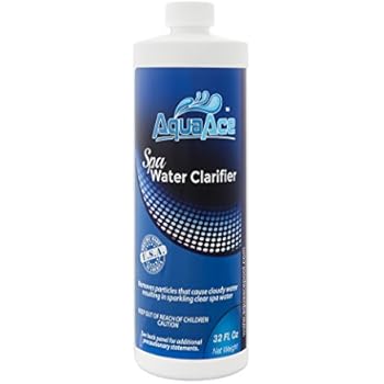 AquaAce Spa Hot Tub Water Clarifier, 32 Ounces, Clears Cloudy and Hazy Water Fast, Made in USA