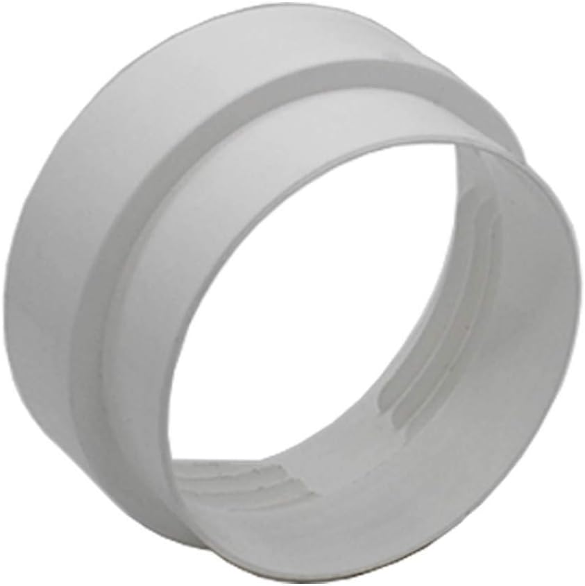 Kair Threaded Connector 100mm - 4 inch for Joining Flexible Hose to Round Duct Pipe, White, 100mm (Male)