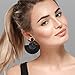 9 Pairs Tassel Hoop Earrings Bohemia Fan Shape Drop Earrings Dangle Hook Eardrop for Women Girls Party Bohemia Dress Accessory (Multicolor E)