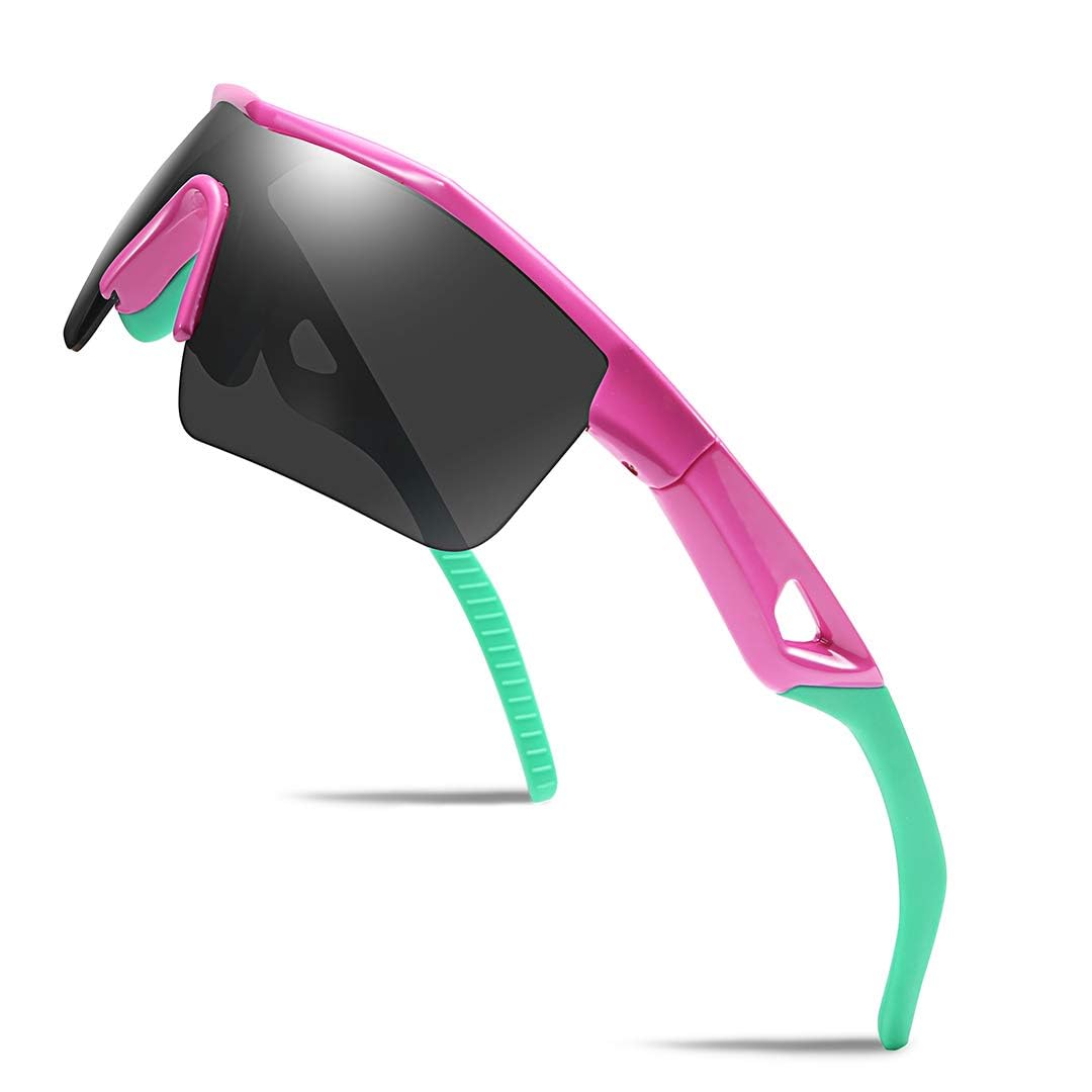 FEISEDY Kids Sunglasses Boys Girls TR90 Flexible Frame UV Protection Polarized Sports Sunglasses for Age 5-12 B2454