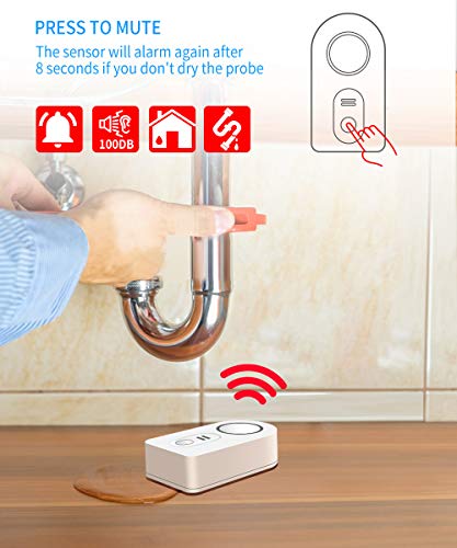 image for MINGER 2 Pack B5054001 Water Leak Detector, Govee Wireless Water Senso