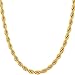 Lifetime Jewelry Gold Chain Necklace [ 5mm Rope Chain ] with Up to 20X More 24k Plating Than Other Necklace Chain - Durable Gold Necklaces for Women and Men with Free Lifetime Replacement Guarantee