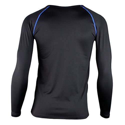 FITEXTREME Mens MAXHEAT Soft Fleece Long Johns Thermal Underwear Top Black L