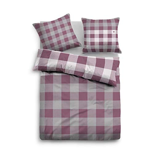TOM TAILOR 0009866 Flannel Bed Linen Set with Pillowcase 1x 155 x 220 cm and 1x 80 x 80 cm Mauwe