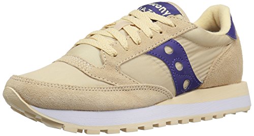 Saucony Originals Women's Jazz Original Fashion Sneaker, Cream/Purple, 9.5 M US