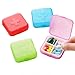 4PCS Portable 4 Slots Capsules Cross Pill Case Box,Random Color