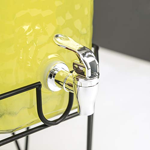 1.5 Gallon Beverage Dispenser with Spigot and Stand, Glass