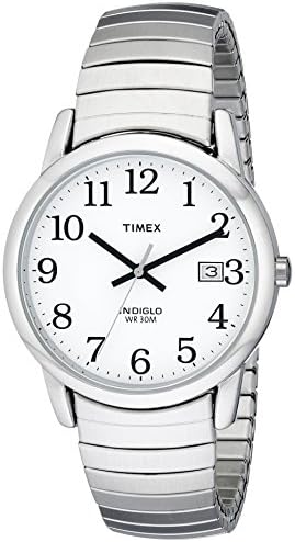 Timex Males’s Straightforward Reader Date Enlargement Band Watch