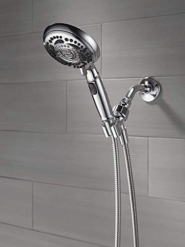 NANASO Shower Head Holder, Shower Arm Holder For Hand Held Showerheads with Brass Pivot Ball Adjustable Shower Arm Bracket, Universal Shower Arm Mount, Polished Chrome