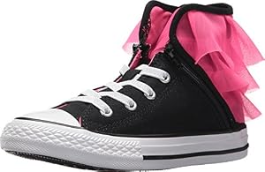 Image of Converse Kids Chuck Taylor All Star Block Party - Hi Little Kid/Big Kid Black/Pink Pow/White Girls Shoes