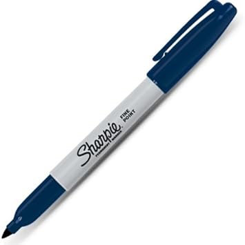 Amazon Com Sharpie Fine Point Permanent Marker Pen Navy Blue 1 Each Office Products