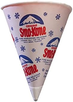 Gold Medal - 25 Retro 6oz Snow Cone Cups - Wax Coated {Genuine "Sno-Kone"} (25 Pack)