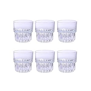 Solimo Whisky Glass Set (6 pieces, 266ml)