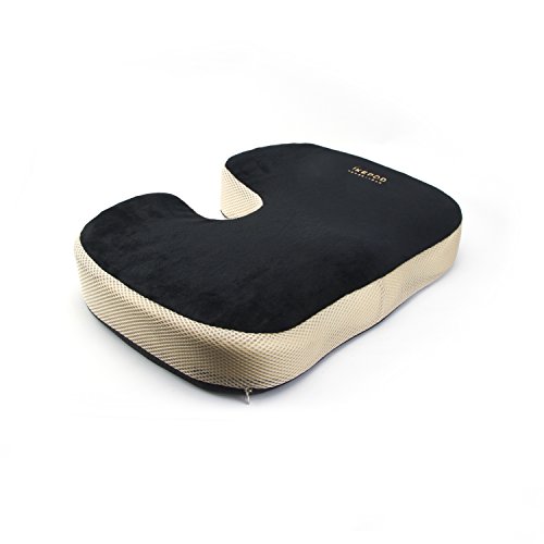 Coccyx Seat Cushion Made by Pure Memory Foam from Ikepod â€“for Office Chair Cushion , Car Seat, Wheelchairs Seat Pillow