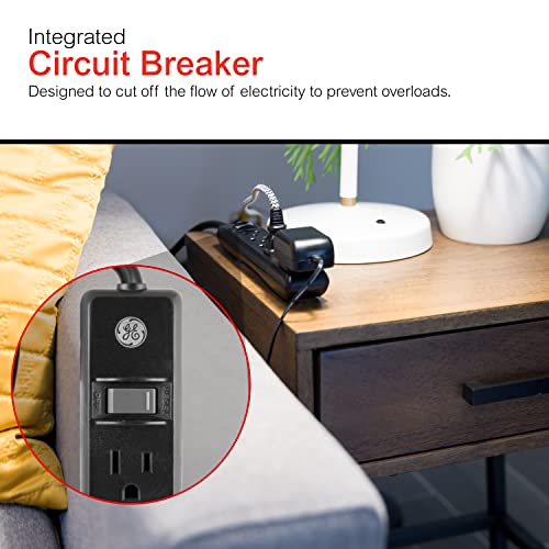 GE 6Outlet Power Strip, 6 Ft Extension Cord, Heavy Duty Plug, Grounded