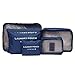Packing Cubes 12 Pieces (2 Sets of 6 PCS)- JuneBugz Light Weight Travel Cubes, Luggage/Suitcase Organizer with Laundry Bags| Space Saver Travel Accessory for Carry-on/Back Packs (MellonRed/Navy)