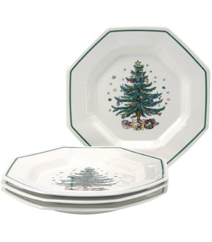 Amazon.com: Nikko Ceramics Christmastime Dinner Plates, Set of 4