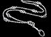 Brenda Elaine Jewelry Silver Plated Women's Fashion Lanyard Necklace ID Badge Holder, 32 Inch Silver Chain with Multiple Celtic Knots & Rear Lobster Clasp