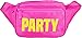 SoJourner Pink Party Fanny Pack - Neon Packs for men, women | Cute Waist Bag Fashion Belt Bags rave festival