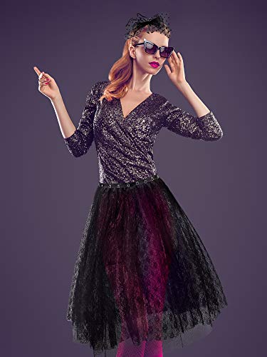 image for Norme 80's Costume Accessories Set, Include Black Bowknot Headband, La