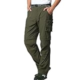 FLYGAGA Men’s Outdoor Quick Dry Convertible Lightweight Hiking Fishing Zip Off Cargo Work Pant