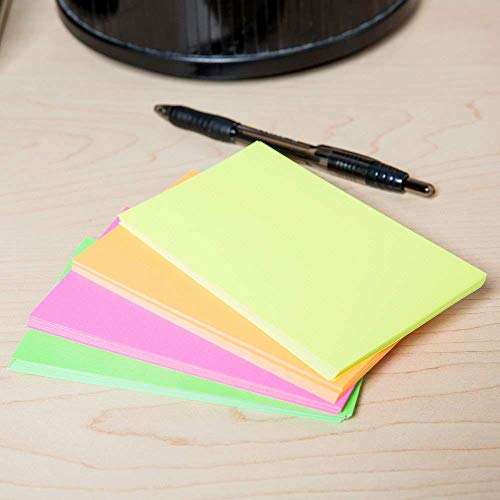 1InTheOffice Ruled Neon Index Cards, Index Cards 3x5 Assorted Neon