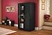 South Shore Tall 2-Door Storage Cabinet with Adjustable Shelves, Solid Black