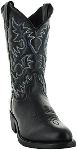 Soto Boots Round Toe Western Men's Boots H3001 (8, Black)