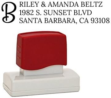 Monogram Return Address Stamp, Rubber Stamp, Self-Inking Stamp Customized with Your Return Address