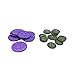 $2 Green and $50 Purple Metal Coin Promos for Scythe the Board Game