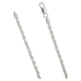 Sterling Silver Diamond Cut Rope 3mm Necklace Chain Italian Italy Solid .925