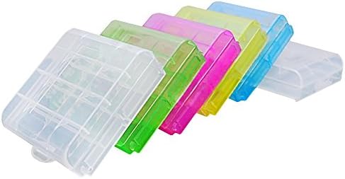 Polytree 2x Hard Plastic Case Holder Storage Box Cover for Aa AAA 14500 10440 Battery