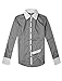 uxcell Men's Slim Fit Point Collar Contrast Trim Long Sleeves Button Down Dress Shirt Light Gray M US 38