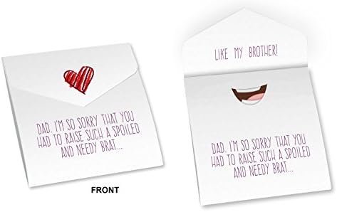 Funny Father's Day Card, Spoiled like Brother (Single 5x5 Tri-Fold Card - Envelope Included)