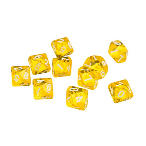 image for MonkeyJack Set of 60 Pieces Ten Sided D10(0-9) Dice Die for D&D Party 