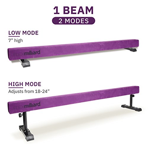 Milliard Adjustable Balance Beam, High and Low (8 Feet) Floor Beam