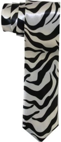 Black and White Animal Print Tie