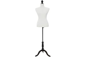 HOMCOM Female Dress Form Mannequin Stand Torso Dressmaker Display Fashion Design Stand (White)